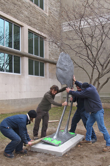 Installation of Dame Elisabeth Frink’s Mirage Bird on Campus