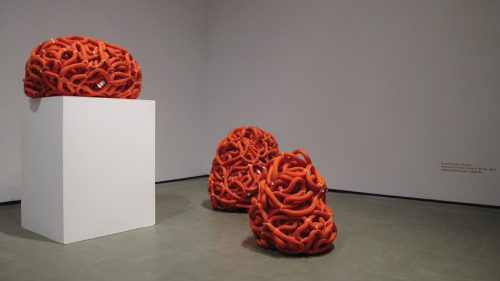 Svava Thordis Juliusson (Canadian, b. Iceland), Klumpur #1, #2, #3, 2014, polypropylene rope and cable ties. Purchase, 2017, McMaster Museum of Art