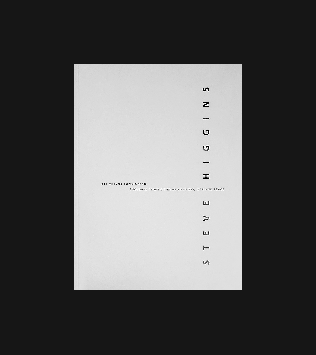White book cover with black text
