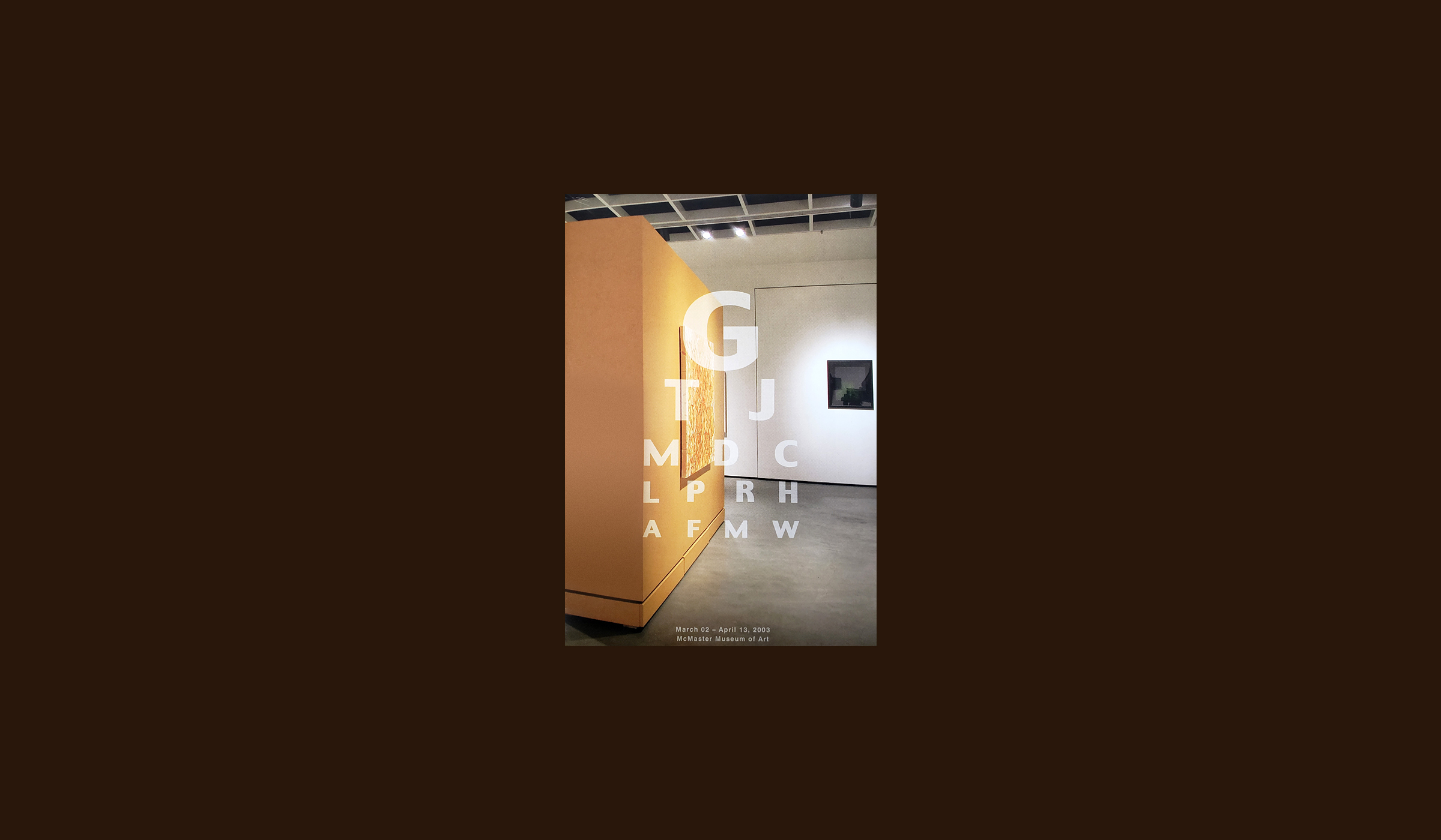 Book cover with image of gallery space