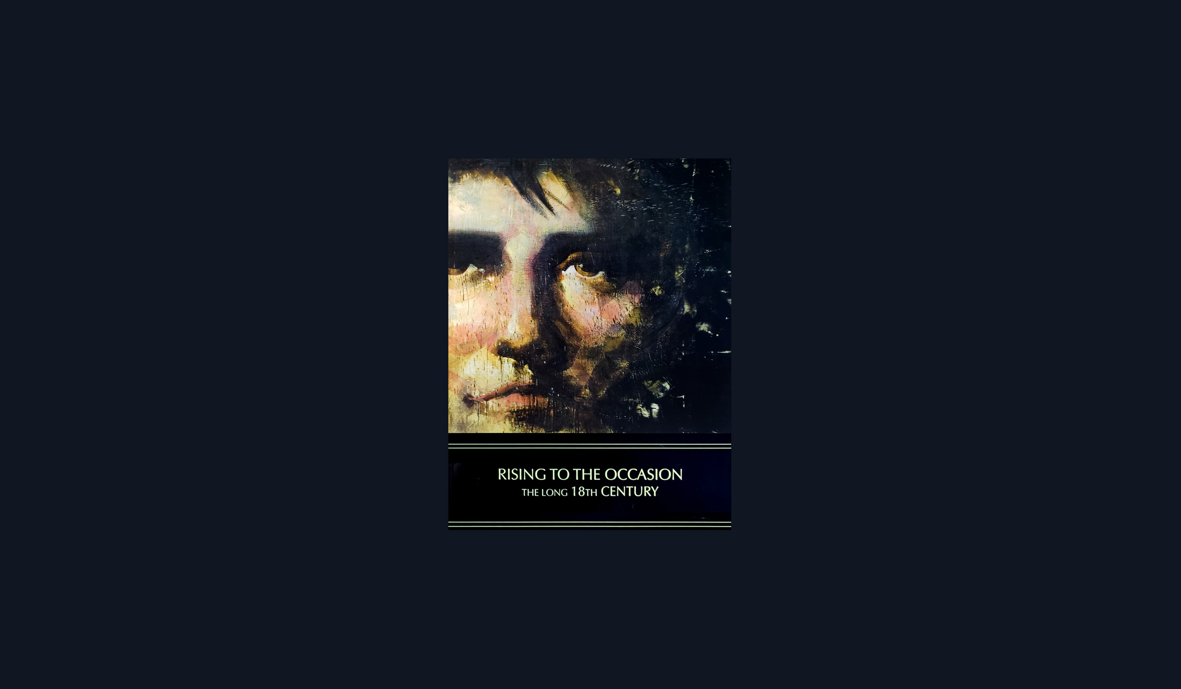 Book cover - portrait of a man's face above the book title