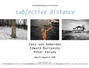 poster with three artists images and exhibition details