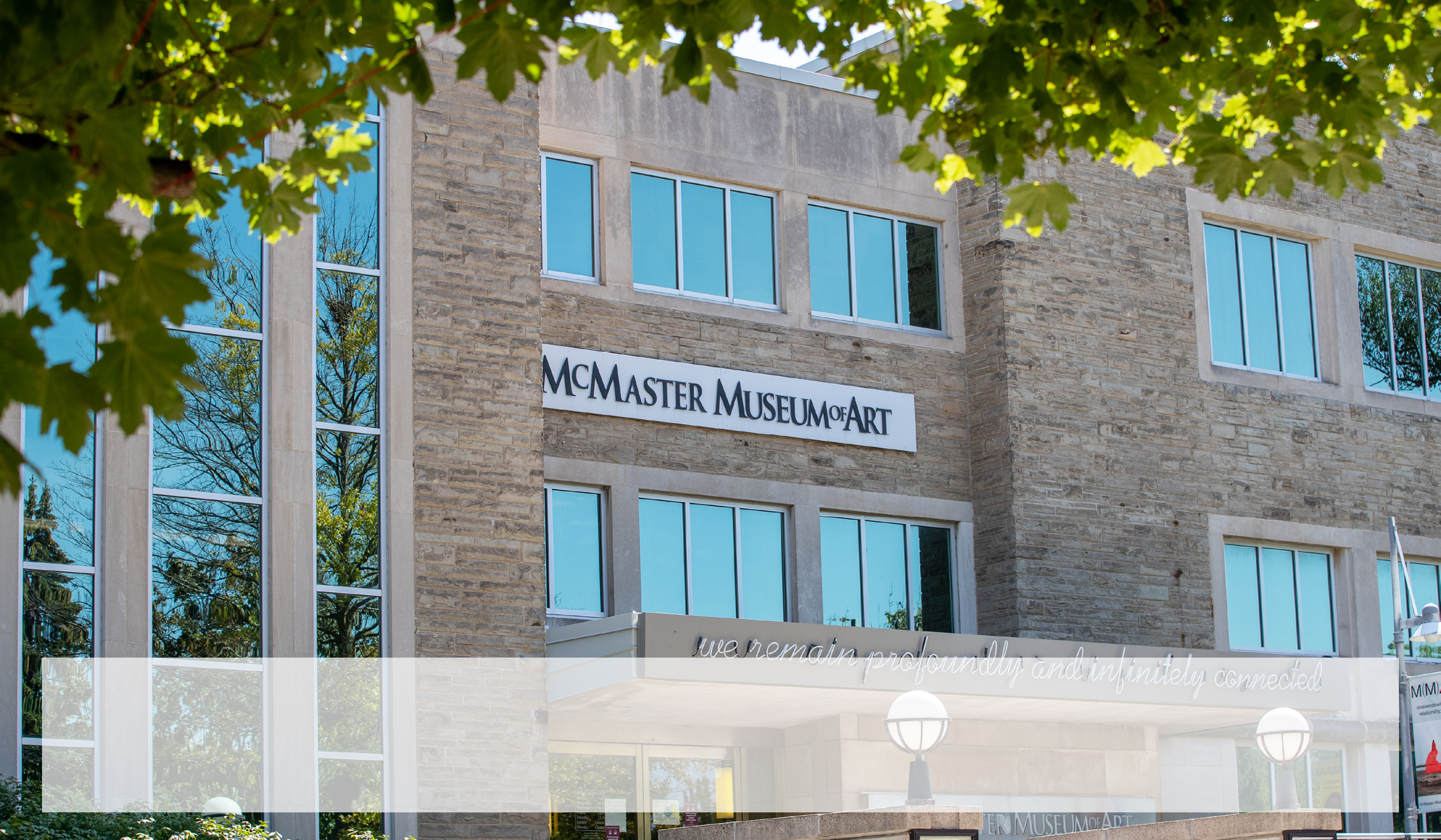 Facade of museum in spring
