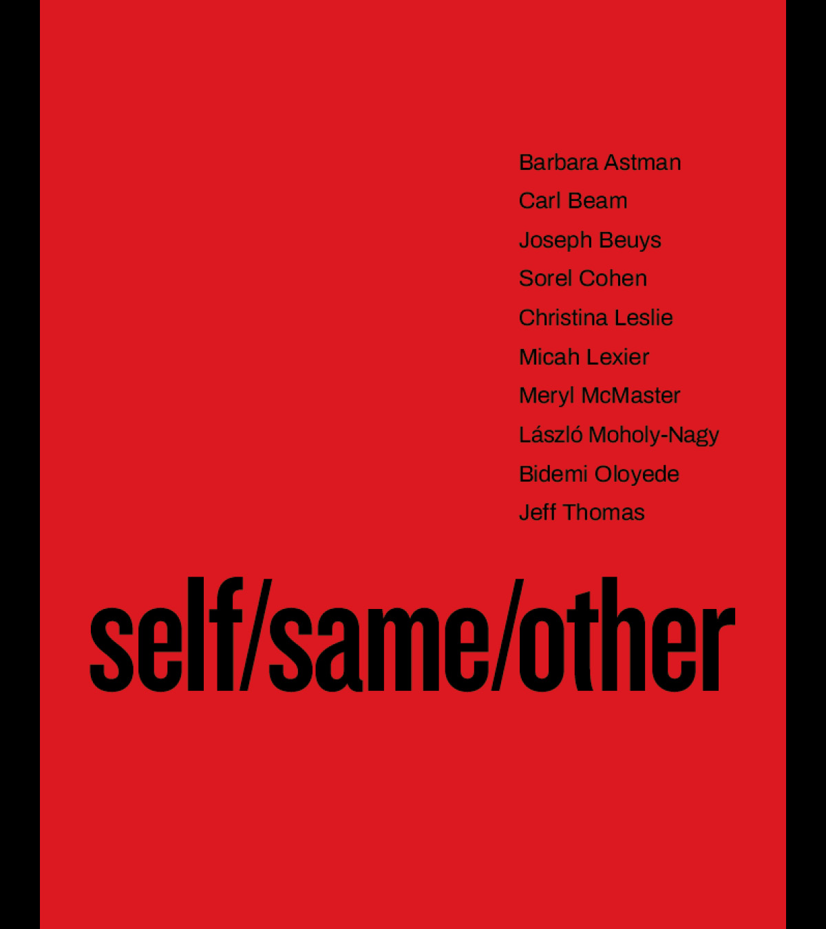 Front cover of self/same/other exhibition catalogue